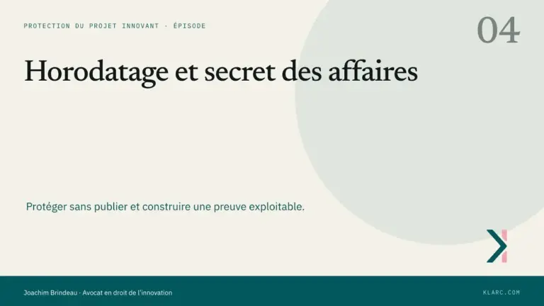 Horodatage et secret des affaires