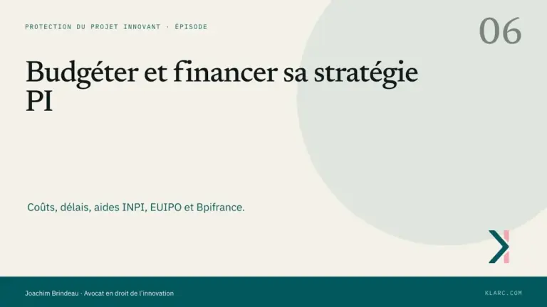 Financer sa stratégie de propriété intellectuelle